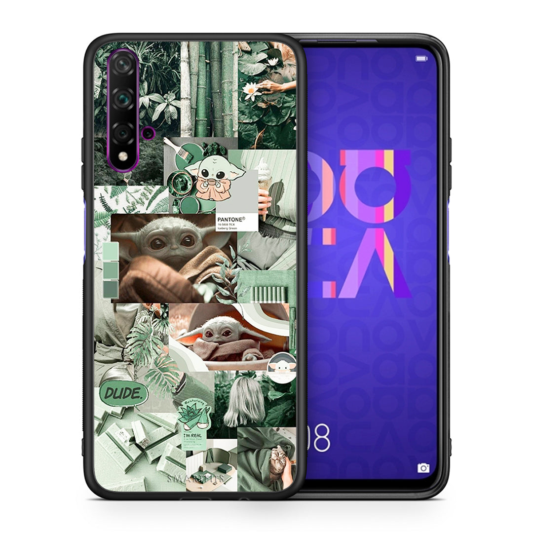 Θήκη Αγίου Βαλεντίνου Huawei Nova 5T / Honor 20 Collage Dude από τη Smartfits με σχέδιο στο πίσω μέρος και μαύρο περίβλημα | Huawei Nova 5T / Honor 20 Collage Dude case with colorful back and black bezels