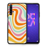 Thumbnail for Θήκη Huawei Nova 5T/Honor 20 Colourful Waves από τη Smartfits με σχέδιο στο πίσω μέρος και μαύρο περίβλημα | Huawei Nova 5T/Honor 20 Colourful Waves case with colorful back and black bezels