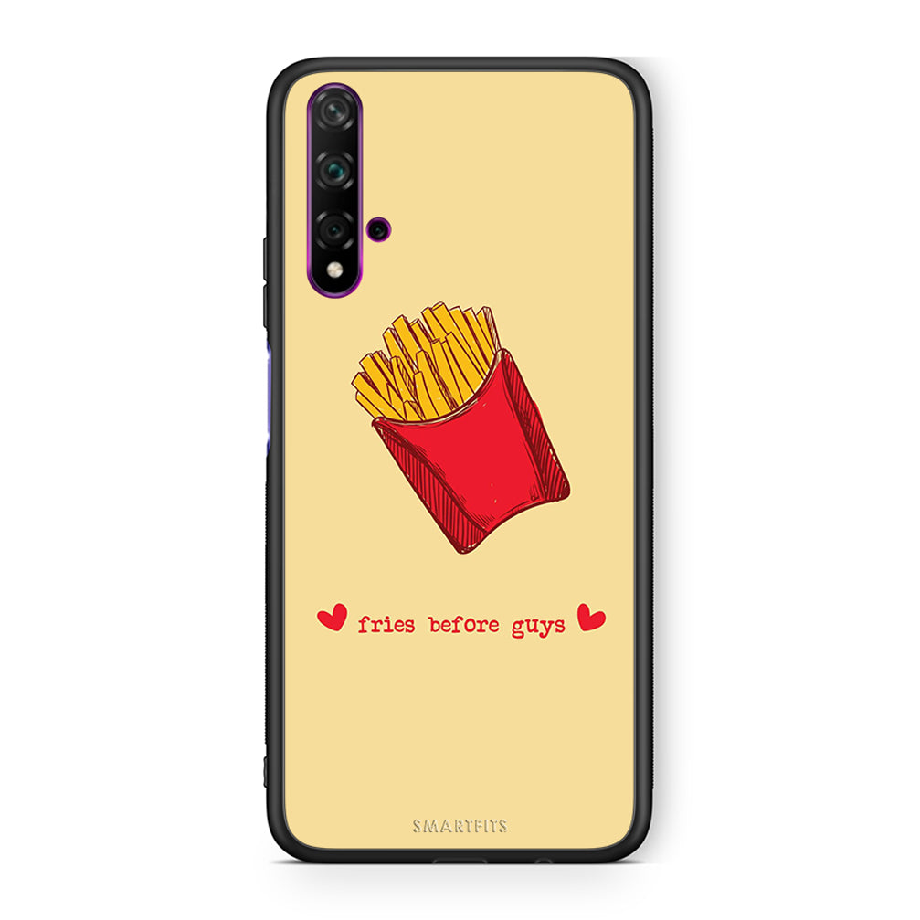 Huawei Nova 5T Fries Before Guys Θήκη Αγίου Βαλεντίνου από τη Smartfits με σχέδιο στο πίσω μέρος και μαύρο περίβλημα | Smartphone case with colorful back and black bezels by Smartfits
