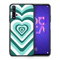Thumbnail for Θήκη Huawei Nova 5T/Honor 20 Green Hearts από τη Smartfits με σχέδιο στο πίσω μέρος και μαύρο περίβλημα | Huawei Nova 5T/Honor 20 Green Hearts case with colorful back and black bezels