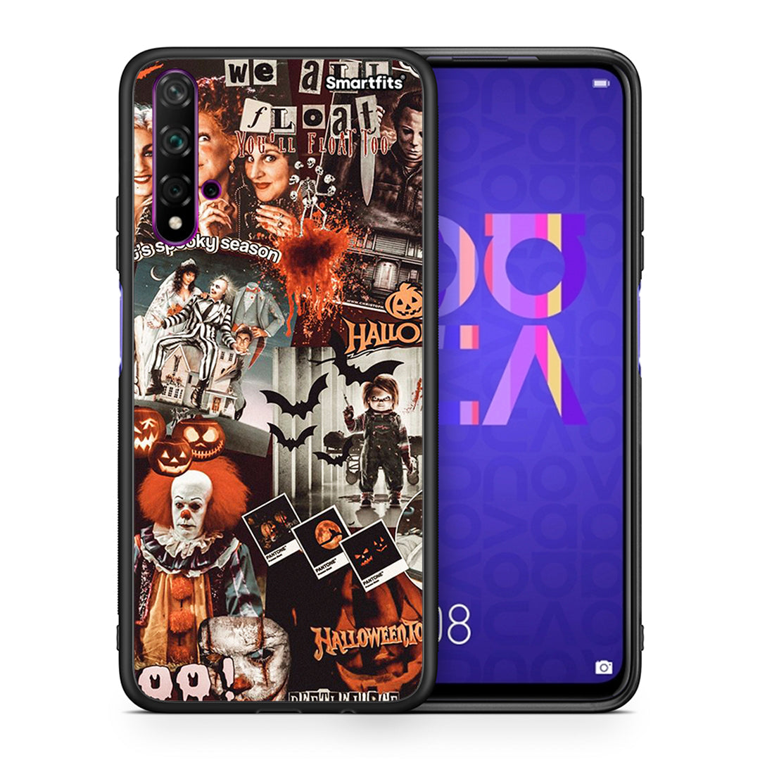 Θήκη Huawei Nova 5T / Honor 20 Halloween Spooky Season από τη Smartfits με σχέδιο στο πίσω μέρος και μαύρο περίβλημα | Huawei Nova 5T / Honor 20 Halloween Spooky Season case with colorful back and black bezels