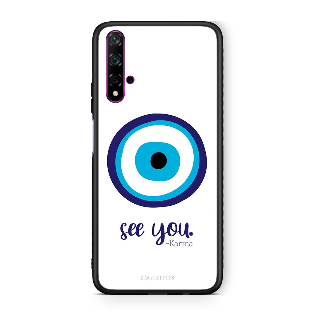 Huawei Nova 5T Karma Says θήκη από τη Smartfits με σχέδιο στο πίσω μέρος και μαύρο περίβλημα | Smartphone case with colorful back and black bezels by Smartfits