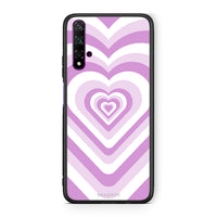 Thumbnail for Huawei Nova 5T Lilac Hearts θήκη από τη Smartfits με σχέδιο στο πίσω μέρος και μαύρο περίβλημα | Smartphone case with colorful back and black bezels by Smartfits