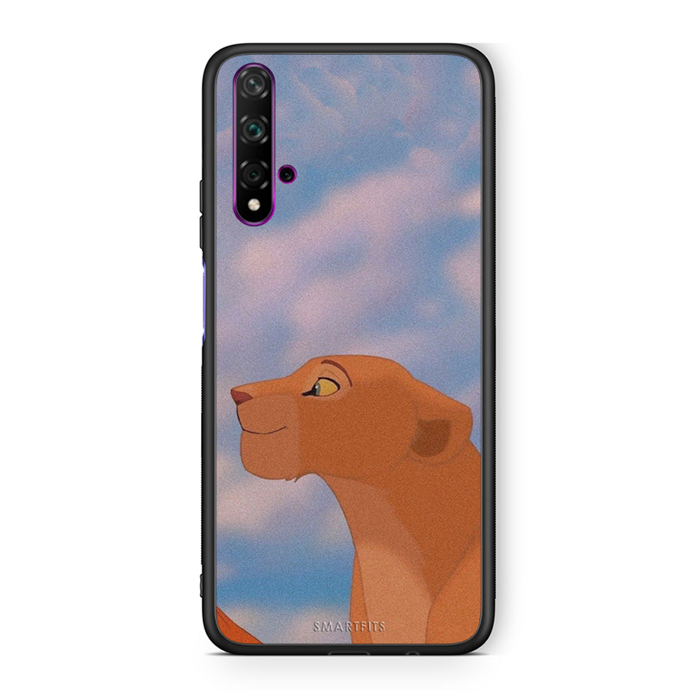 Huawei Nova 5T Lion Love 2 Θήκη Αγίου Βαλεντίνου από τη Smartfits με σχέδιο στο πίσω μέρος και μαύρο περίβλημα | Smartphone case with colorful back and black bezels by Smartfits