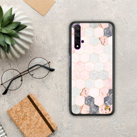 Thumbnail for Marble Hexagon Pink - Huawei Nova 5T / Honor 20 case