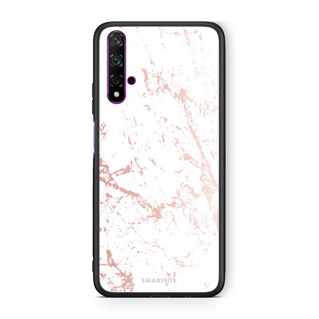 116 - Huawei Nova 5T  Pink Splash Marble case, cover, bumper