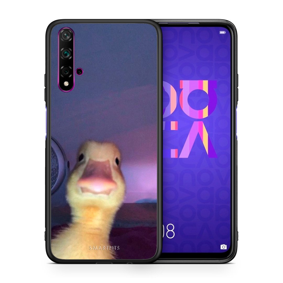 Θήκη Huawei Nova 5T/Honor 20 Meme Duck από τη Smartfits με σχέδιο στο πίσω μέρος και μαύρο περίβλημα | Huawei Nova 5T/Honor 20 Meme Duck case with colorful back and black bezels