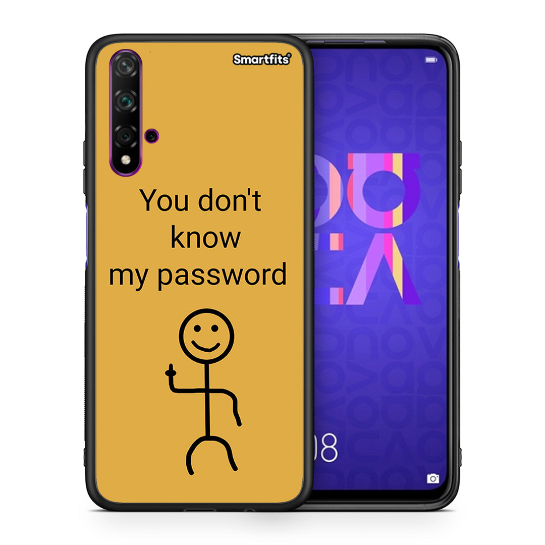 Θήκη Huawei Nova 5T / Honor 20 My Password από τη Smartfits με σχέδιο στο πίσω μέρος και μαύρο περίβλημα | Huawei Nova 5T / Honor 20 My Password case with colorful back and black bezels