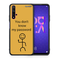 Thumbnail for Θήκη Huawei Nova 5T / Honor 20 My Password από τη Smartfits με σχέδιο στο πίσω μέρος και μαύρο περίβλημα | Huawei Nova 5T / Honor 20 My Password case with colorful back and black bezels