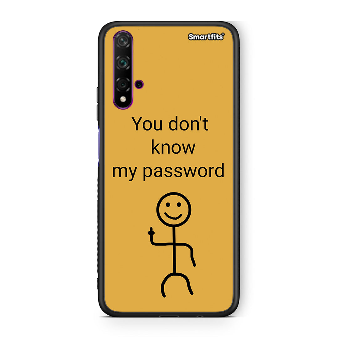 Huawei Nova 5T My Password Θήκη από τη Smartfits με σχέδιο στο πίσω μέρος και μαύρο περίβλημα | Smartphone case with colorful back and black bezels by Smartfits