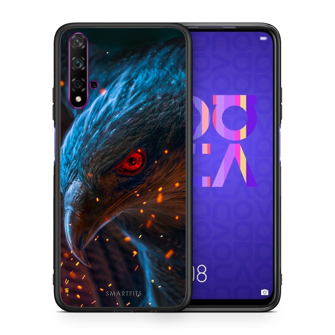 Θήκη Huawei Nova 5T/Honor 20 Eagle PopArt από τη Smartfits με σχέδιο στο πίσω μέρος και μαύρο περίβλημα | Huawei Nova 5T/Honor 20 Eagle PopArt case with colorful back and black bezels