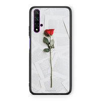 Thumbnail for Huawei Nova 5T Red Rose θήκη από τη Smartfits με σχέδιο στο πίσω μέρος και μαύρο περίβλημα | Smartphone case with colorful back and black bezels by Smartfits