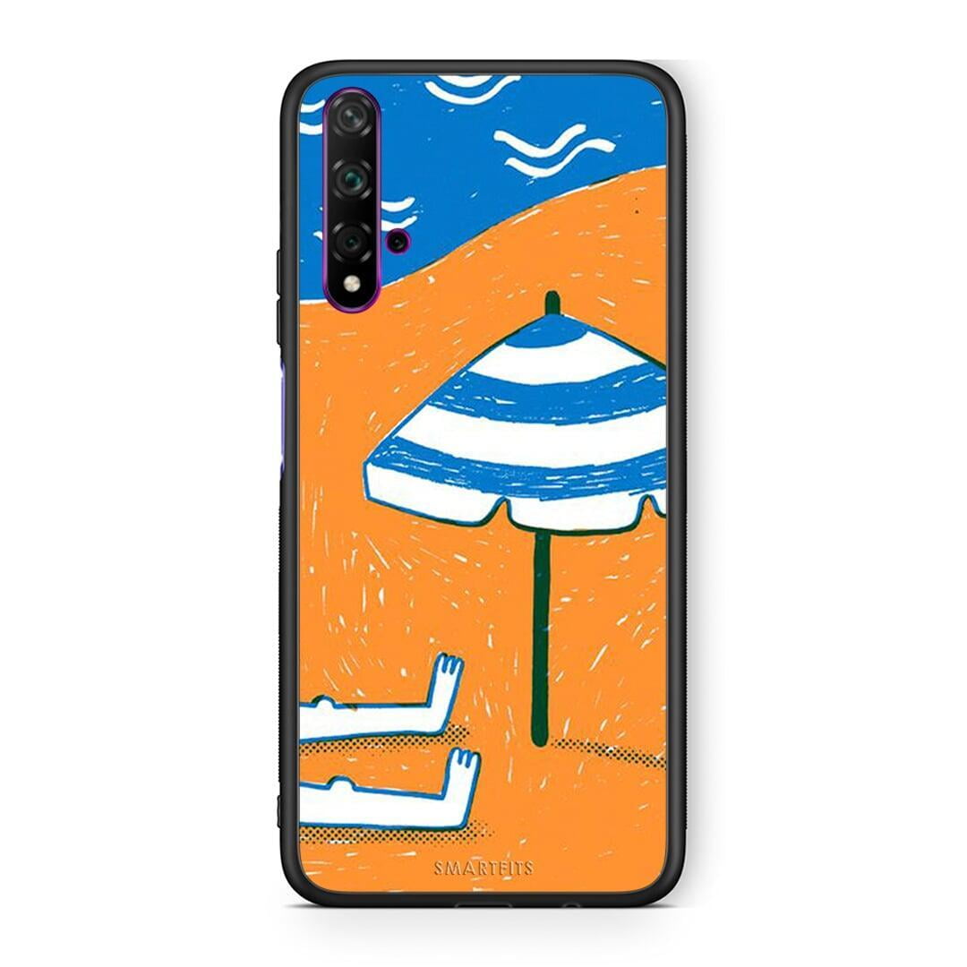 Huawei Nova 5T Summering Θήκη από τη Smartfits με σχέδιο στο πίσω μέρος και μαύρο περίβλημα | Smartphone case with colorful back and black bezels by Smartfits