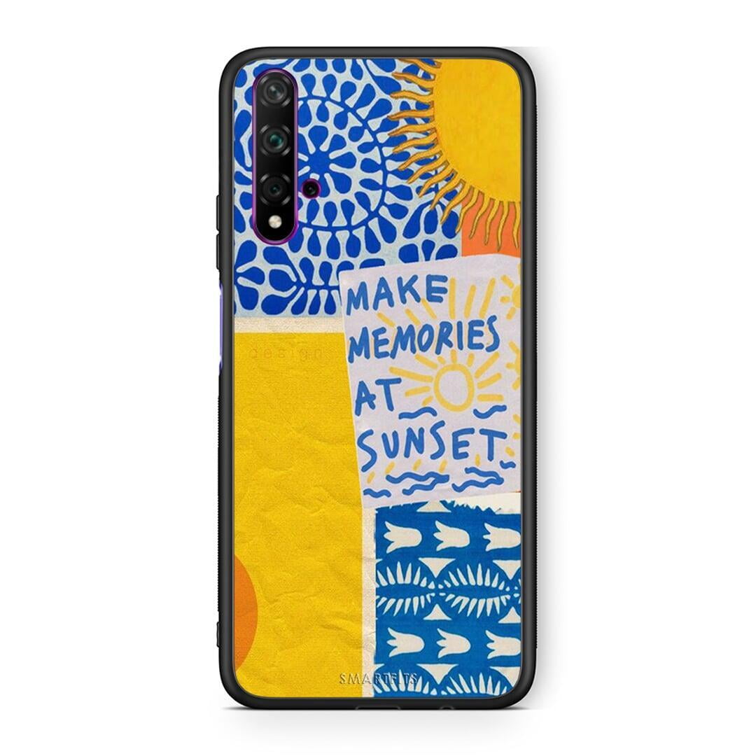 Huawei Nova 5T Sunset Memories Θήκη από τη Smartfits με σχέδιο στο πίσω μέρος και μαύρο περίβλημα | Smartphone case with colorful back and black bezels by Smartfits