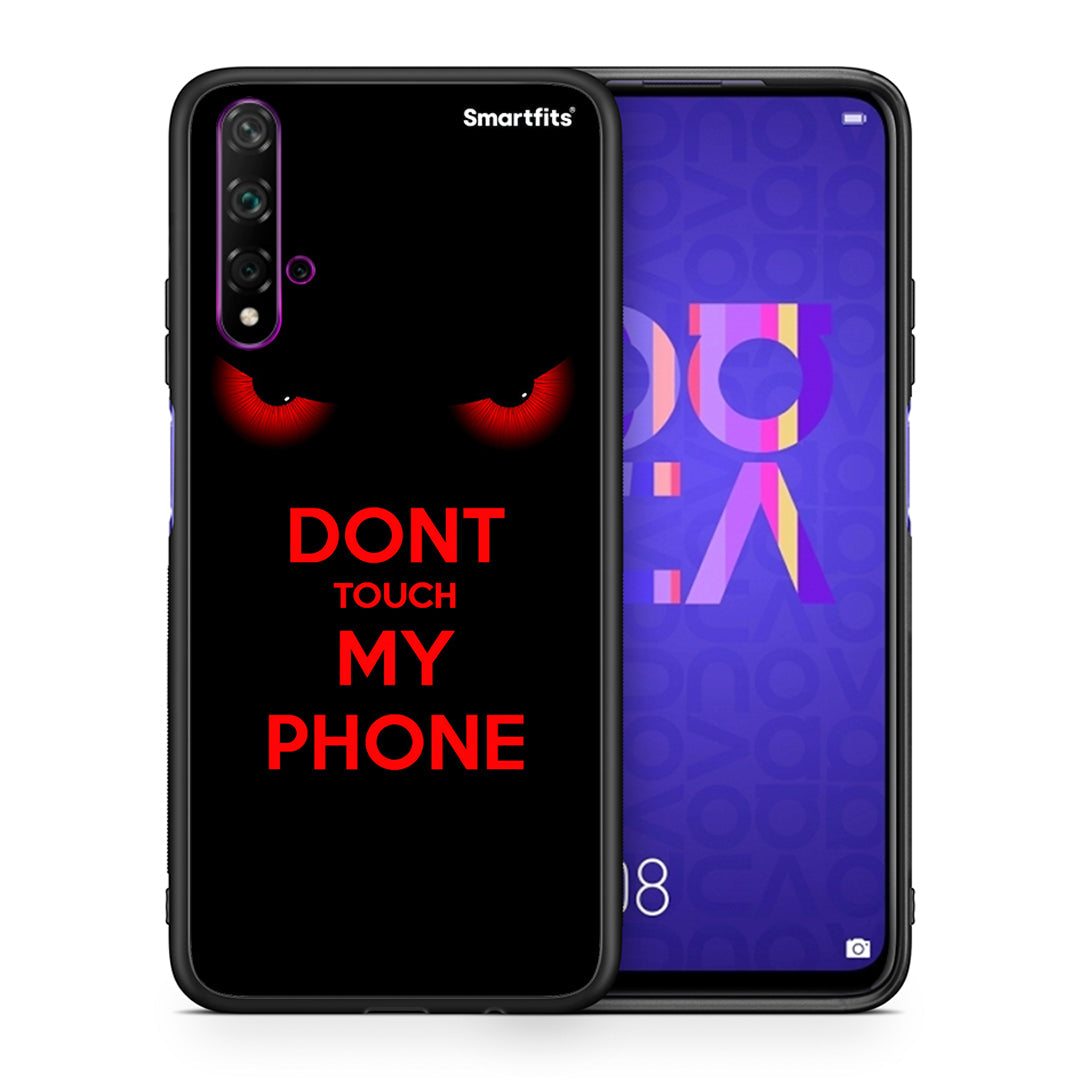 Θήκη Huawei Nova 5T / Honor 20 Touch My Phone από τη Smartfits με σχέδιο στο πίσω μέρος και μαύρο περίβλημα | Huawei Nova 5T / Honor 20 Touch My Phone case with colorful back and black bezels