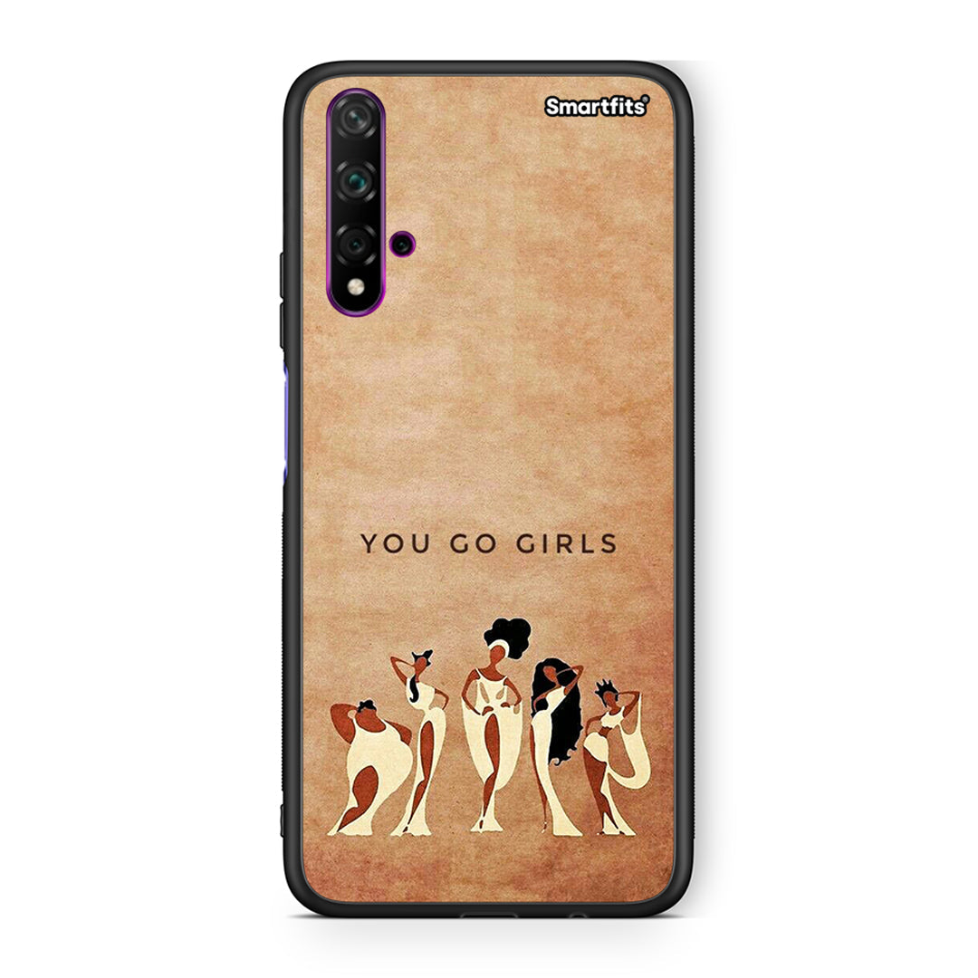 Huawei Nova 5T You Go Girl θήκη από τη Smartfits με σχέδιο στο πίσω μέρος και μαύρο περίβλημα | Smartphone case with colorful back and black bezels by Smartfits