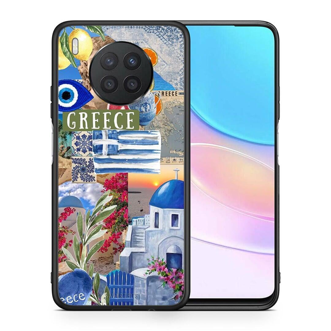 Θήκη Huawei Nova 8i / Honor 50 Lite All Greek από τη Smartfits με σχέδιο στο πίσω μέρος και μαύρο περίβλημα | Huawei Nova 8i / Honor 50 Lite All Greek case with colorful back and black bezels