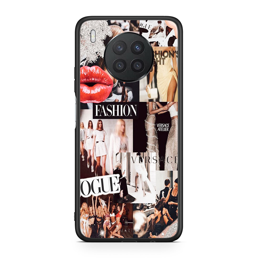 Huawei Nova 8i / Honor 50 Lite Collage Fashion Θήκη Αγίου Βαλεντίνου από τη Smartfits με σχέδιο στο πίσω μέρος και μαύρο περίβλημα | Smartphone case with colorful back and black bezels by Smartfits