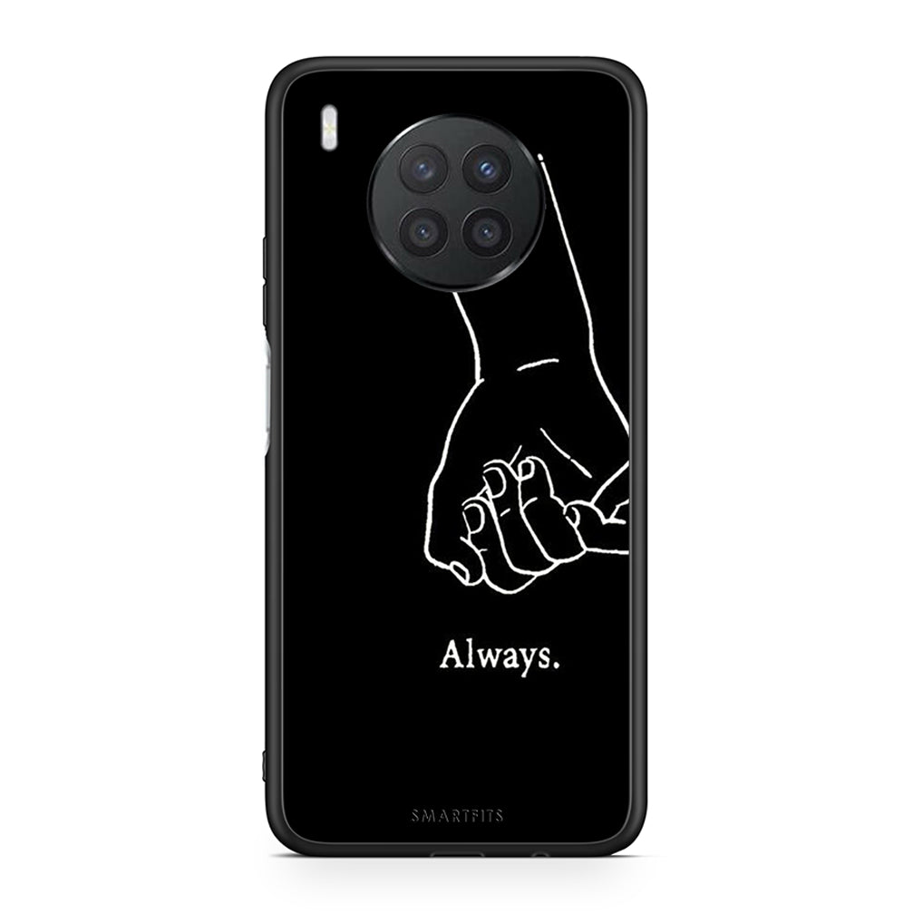 Huawei Nova 8i / Honor 50 Lite Always & Forever 1 Θήκη Αγίου Βαλεντίνου από τη Smartfits με σχέδιο στο πίσω μέρος και μαύρο περίβλημα | Smartphone case with colorful back and black bezels by Smartfits