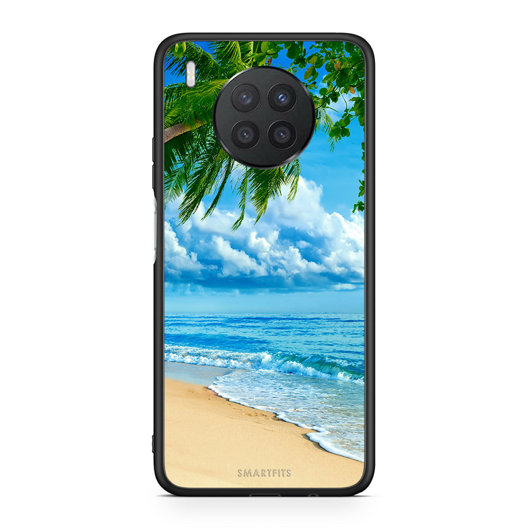 Huawei Nova 8i / Honor 50 Lite Beautiful Beach θήκη από τη Smartfits με σχέδιο στο πίσω μέρος και μαύρο περίβλημα | Smartphone case with colorful back and black bezels by Smartfits