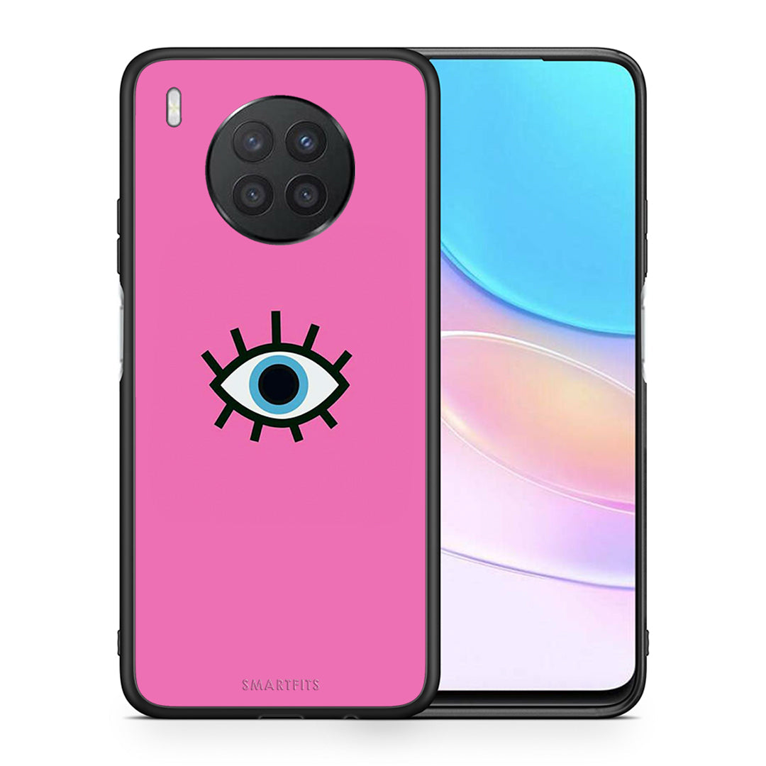 Θήκη Huawei Nova 8i / Honor 50 Lite Blue Eye Pink από τη Smartfits με σχέδιο στο πίσω μέρος και μαύρο περίβλημα | Huawei Nova 8i / Honor 50 Lite Blue Eye Pink case with colorful back and black bezels