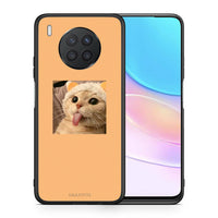 Thumbnail for Θήκη Huawei Nova 8i / Honor 50 Lite Cat Tongue από τη Smartfits με σχέδιο στο πίσω μέρος και μαύρο περίβλημα | Huawei Nova 8i / Honor 50 Lite Cat Tongue case with colorful back and black bezels