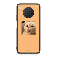 Thumbnail for Huawei Nova 8i / Honor 50 Lite Cat Tongue θήκη από τη Smartfits με σχέδιο στο πίσω μέρος και μαύρο περίβλημα | Smartphone case with colorful back and black bezels by Smartfits