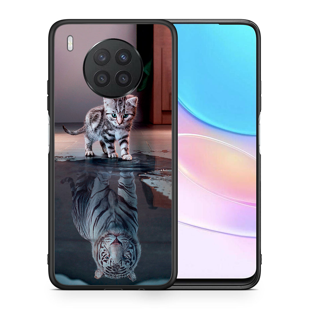 Θήκη Huawei Nova 8i / Honor 50 Lite Tiger Cute από τη Smartfits με σχέδιο στο πίσω μέρος και μαύρο περίβλημα | Huawei Nova 8i / Honor 50 Lite Tiger Cute case with colorful back and black bezels