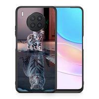 Thumbnail for Θήκη Huawei Nova 8i / Honor 50 Lite Tiger Cute από τη Smartfits με σχέδιο στο πίσω μέρος και μαύρο περίβλημα | Huawei Nova 8i / Honor 50 Lite Tiger Cute case with colorful back and black bezels