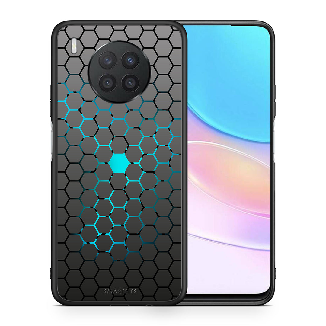 Θήκη Huawei Nova 8i / Honor 50 Lite Hexagonal Geometric από τη Smartfits με σχέδιο στο πίσω μέρος και μαύρο περίβλημα | Huawei Nova 8i / Honor 50 Lite Hexagonal Geometric case with colorful back and black bezels