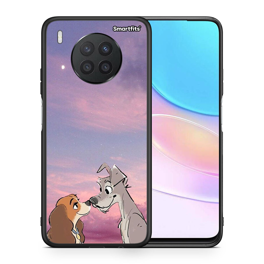 Θήκη Huawei Nova 8i / Honor 50 Lite Lady And Tramp από τη Smartfits με σχέδιο στο πίσω μέρος και μαύρο περίβλημα | Huawei Nova 8i / Honor 50 Lite Lady And Tramp case with colorful back and black bezels