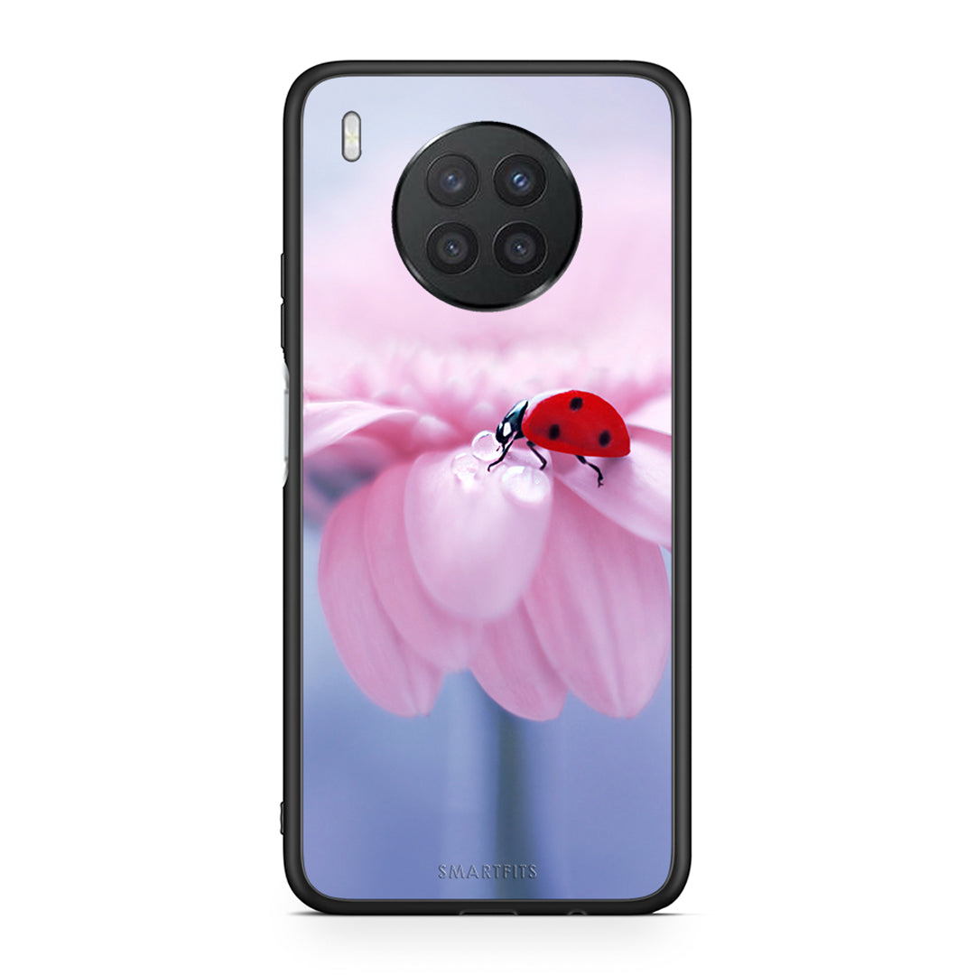 Huawei Nova 8i / Honor 50 Lite Ladybug Flower θήκη από τη Smartfits με σχέδιο στο πίσω μέρος και μαύρο περίβλημα | Smartphone case with colorful back and black bezels by Smartfits