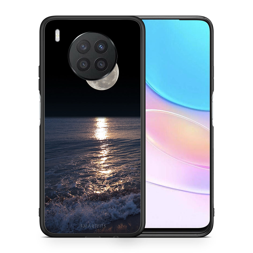 Θήκη Huawei Nova 8i / Honor 50 Lite Moon Landscape από τη Smartfits με σχέδιο στο πίσω μέρος και μαύρο περίβλημα | Huawei Nova 8i / Honor 50 Lite Moon Landscape case with colorful back and black bezels