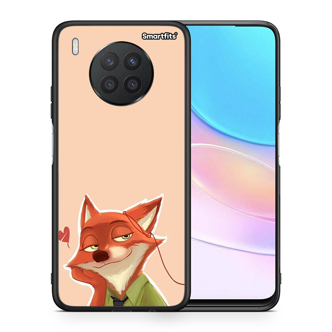 Θήκη Huawei Nova 8i / Honor 50 Lite Nick Wilde And Judy Hopps Love 1 από τη Smartfits με σχέδιο στο πίσω μέρος και μαύρο περίβλημα | Huawei Nova 8i / Honor 50 Lite Nick Wilde And Judy Hopps Love 1 case with colorful back and black bezels