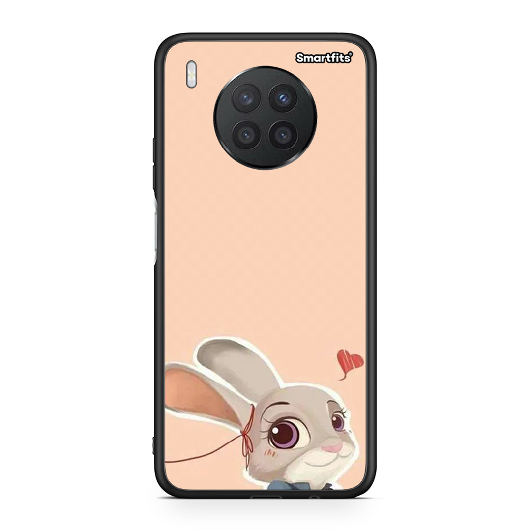 Huawei Nova 8i / Honor 50 Lite Nick Wilde And Judy Hopps Love 2 θήκη από τη Smartfits με σχέδιο στο πίσω μέρος και μαύρο περίβλημα | Smartphone case with colorful back and black bezels by Smartfits