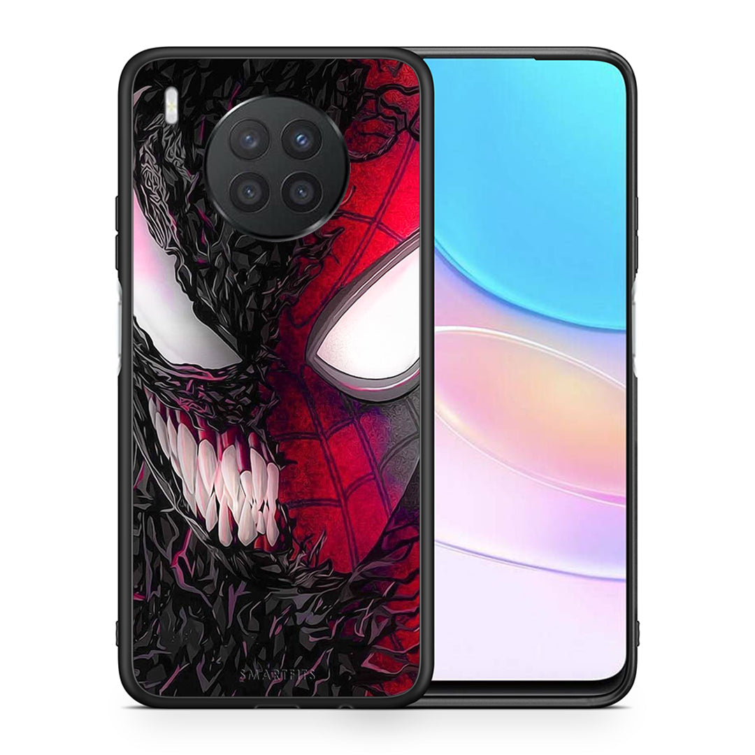 Θήκη Huawei Nova 8i / Honor 50 Lite SpiderVenom PopArt από τη Smartfits με σχέδιο στο πίσω μέρος και μαύρο περίβλημα | Huawei Nova 8i / Honor 50 Lite SpiderVenom PopArt case with colorful back and black bezels