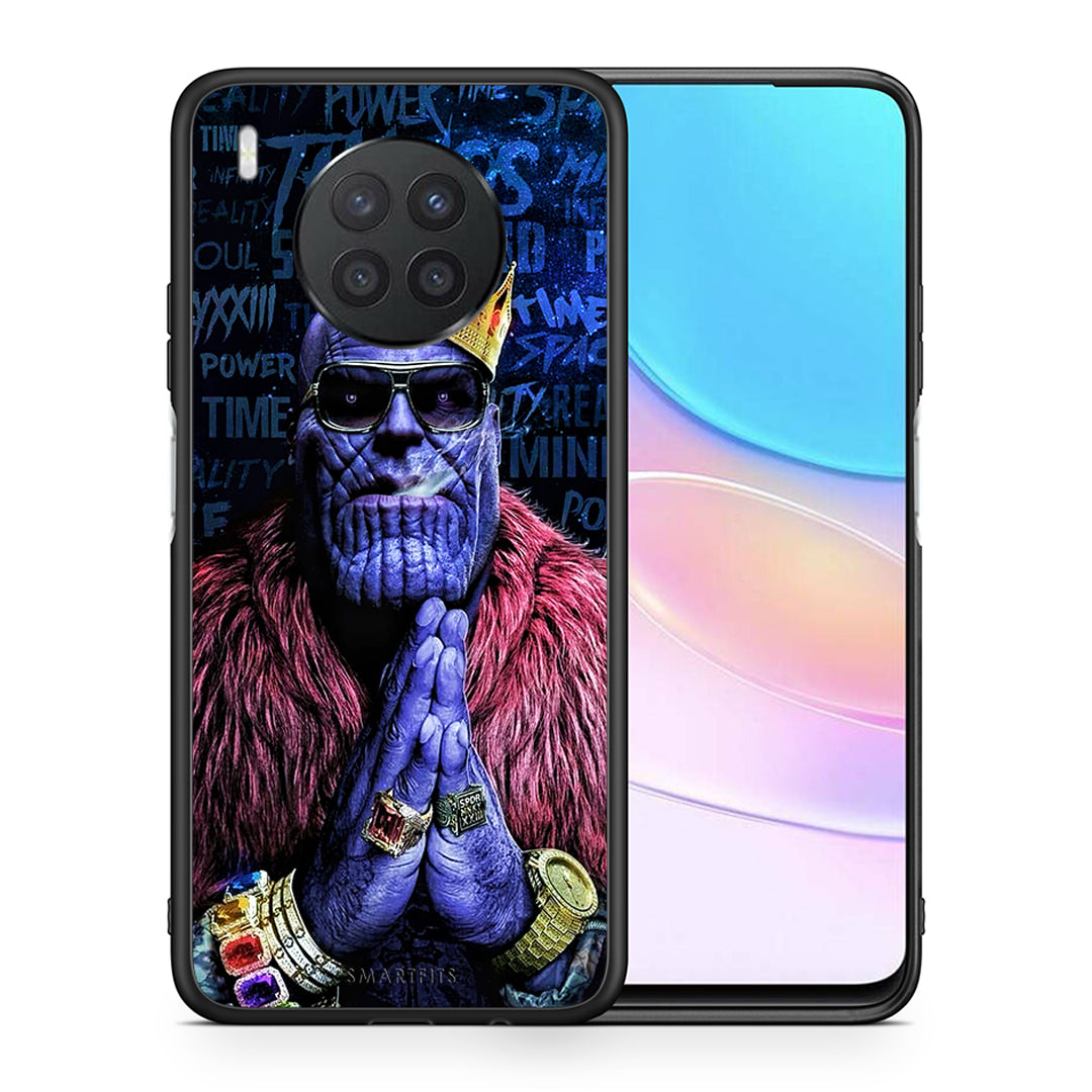 Θήκη Huawei Nova 8i / Honor 50 Lite Thanos PopArt από τη Smartfits με σχέδιο στο πίσω μέρος και μαύρο περίβλημα | Huawei Nova 8i / Honor 50 Lite Thanos PopArt case with colorful back and black bezels