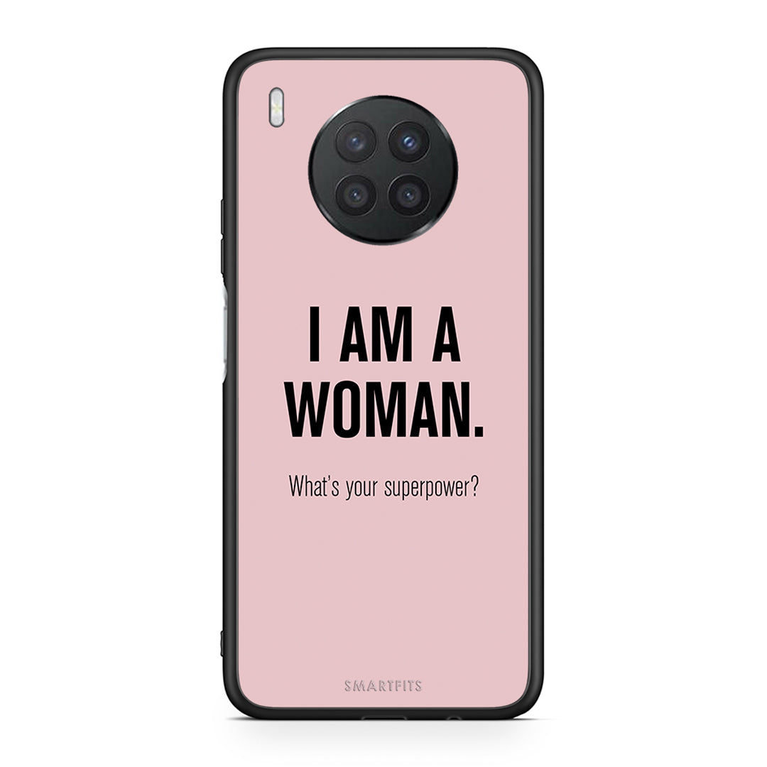 Huawei Nova 8i / Honor 50 Lite Superpower Woman θήκη από τη Smartfits με σχέδιο στο πίσω μέρος και μαύρο περίβλημα | Smartphone case with colorful back and black bezels by Smartfits