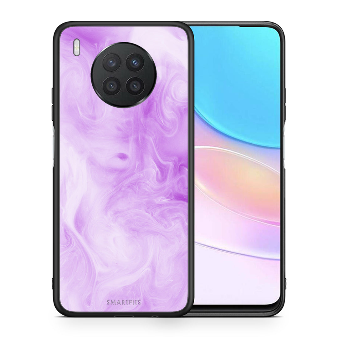 Θήκη Huawei Nova 8i / Honor 50 Lite Lavender Watercolor από τη Smartfits με σχέδιο στο πίσω μέρος και μαύρο περίβλημα | Huawei Nova 8i / Honor 50 Lite Lavender Watercolor case with colorful back and black bezels