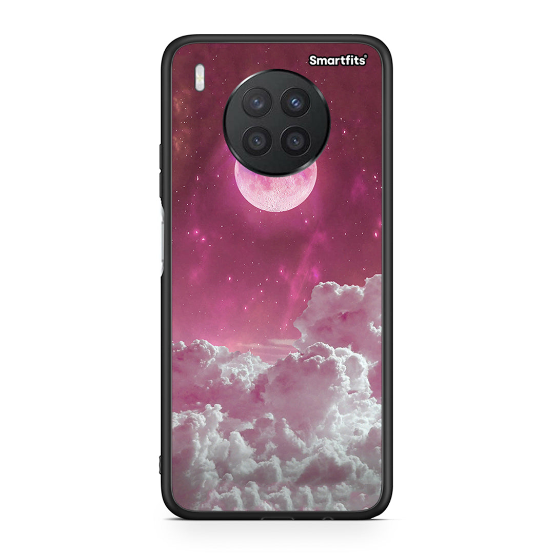 Huawei Nova 8i / Honor 50 Lite Pink Moon θήκη από τη Smartfits με σχέδιο στο πίσω μέρος και μαύρο περίβλημα | Smartphone case with colorful back and black bezels by Smartfits