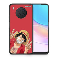 Thumbnail for Θήκη Huawei Nova 8i / Honor 50 Lite Pirate Luffy από τη Smartfits με σχέδιο στο πίσω μέρος και μαύρο περίβλημα | Huawei Nova 8i / Honor 50 Lite Pirate Luffy case with colorful back and black bezels