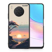 Thumbnail for Θήκη Huawei Nova 8i / Honor 50 Lite Pixel Sunset από τη Smartfits με σχέδιο στο πίσω μέρος και μαύρο περίβλημα | Huawei Nova 8i / Honor 50 Lite Pixel Sunset case with colorful back and black bezels
