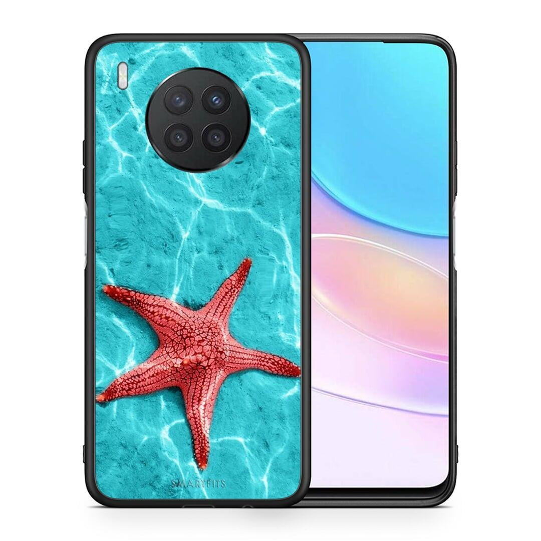 Θήκη Huawei Nova 8i / Honor 50 Lite Red Starfish από τη Smartfits με σχέδιο στο πίσω μέρος και μαύρο περίβλημα | Huawei Nova 8i / Honor 50 Lite Red Starfish case with colorful back and black bezels