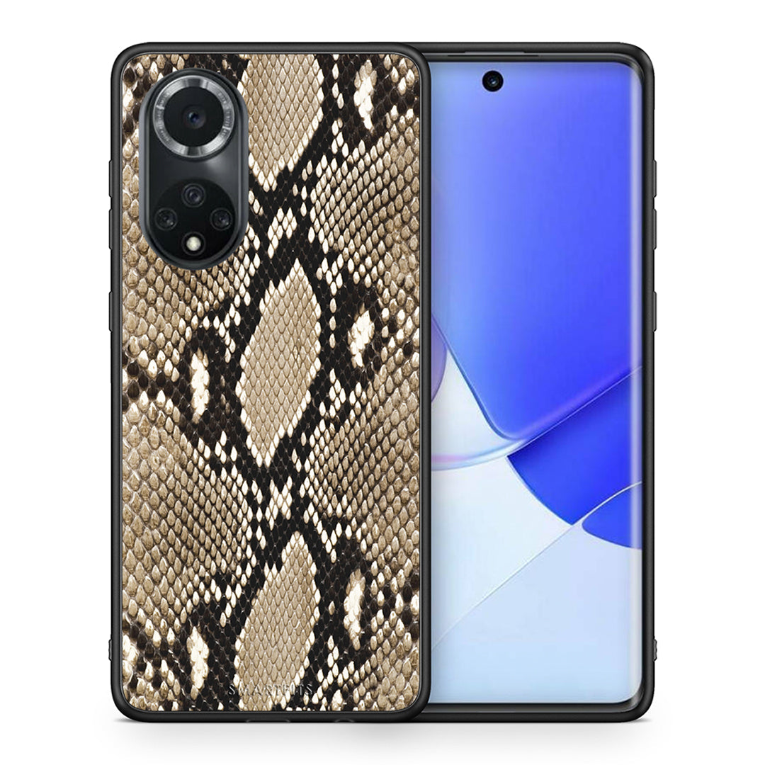 Θήκη Huawei Nova 9/Honor 50 Fashion Snake Animal από τη Smartfits με σχέδιο στο πίσω μέρος και μαύρο περίβλημα | Huawei Nova 9/Honor 50 Fashion Snake Animal case with colorful back and black bezels