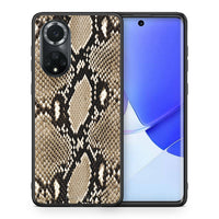 Thumbnail for Θήκη Huawei Nova 9/Honor 50 Fashion Snake Animal από τη Smartfits με σχέδιο στο πίσω μέρος και μαύρο περίβλημα | Huawei Nova 9/Honor 50 Fashion Snake Animal case with colorful back and black bezels