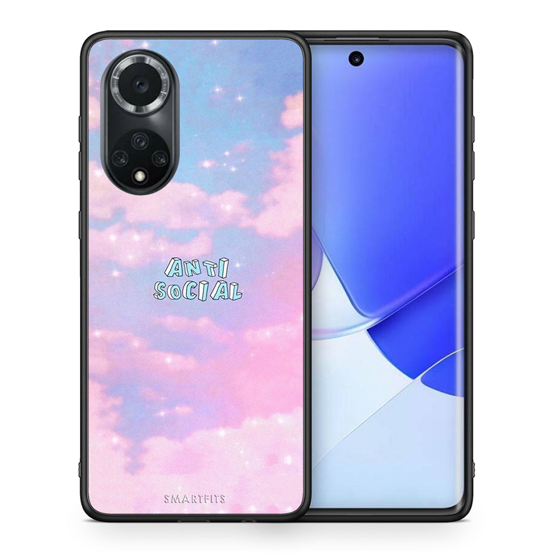 Θήκη Αγίου Βαλεντίνου Huawei Nova 9 / Honor 50 Anti Social από τη Smartfits με σχέδιο στο πίσω μέρος και μαύρο περίβλημα | Huawei Nova 9 / Honor 50 Anti Social case with colorful back and black bezels