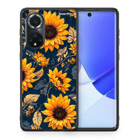 Thumbnail for Θήκη Huawei Nova 9 / Honor 50 Autumn Sunflowers από τη Smartfits με σχέδιο στο πίσω μέρος και μαύρο περίβλημα | Huawei Nova 9 / Honor 50 Autumn Sunflowers case with colorful back and black bezels