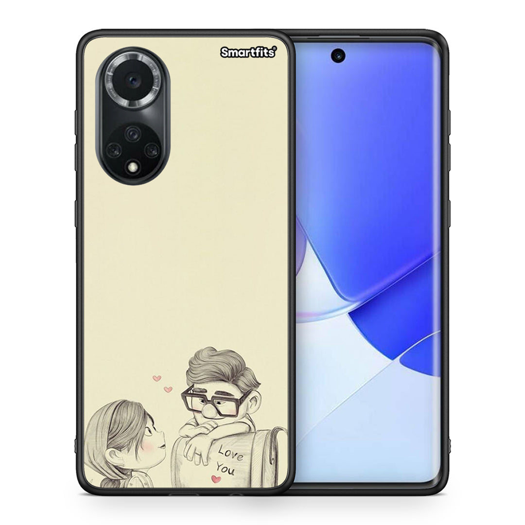 Θήκη Huawei Nova 9/Honor 50 Carl And Ellie από τη Smartfits με σχέδιο στο πίσω μέρος και μαύρο περίβλημα | Huawei Nova 9/Honor 50 Carl And Ellie case with colorful back and black bezels