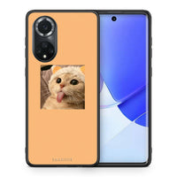 Thumbnail for Θήκη Huawei Nova 9/Honor 50 Cat Tongue από τη Smartfits με σχέδιο στο πίσω μέρος και μαύρο περίβλημα | Huawei Nova 9/Honor 50 Cat Tongue case with colorful back and black bezels