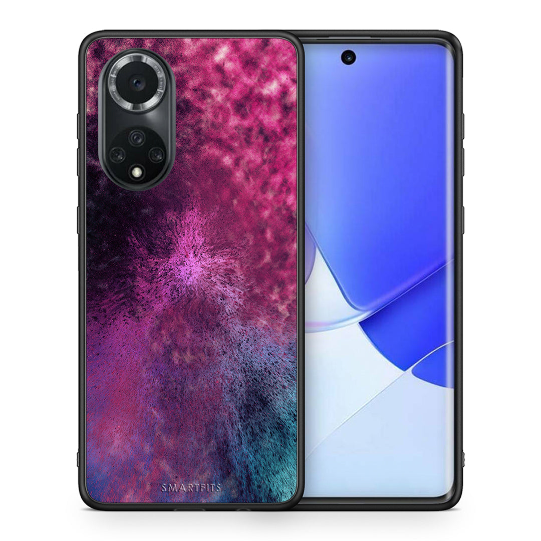 Θήκη Huawei Nova 9/Honor 50 Aurora Galaxy από τη Smartfits με σχέδιο στο πίσω μέρος και μαύρο περίβλημα | Huawei Nova 9/Honor 50 Aurora Galaxy case with colorful back and black bezels